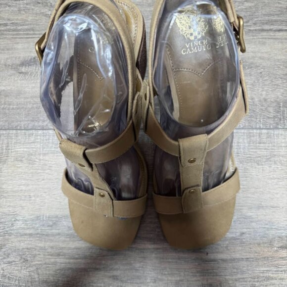 Vince Camuto clarissa Tortilla True Suede Open Toe Sandal Women's Size 9 - Picture 2 of 7